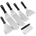 Stainless steel BBQ grill spatula set 6-piece kitchen tool set for cooking outdoor camping - Bracelet Six-Pack Style 3