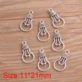 Silberne Glühbirne Metall Anhänger für DIY Schmuck, Armbänder und Halsketten, 11x21mm Größe - Antiksilber