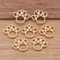 Goldfarbene Metall Pfoten Abdruck Anhänger für DIY Schmuck Herstellung Accessoires. - KC Gold
