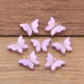 DIY purple resin acrylic butterfly charms pendants for necklace jewelry making details - Purple
