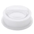 White plastic burger press mold DIY kitchen tool for making beef patties easily and quickly. - White