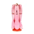 Pink silicone kitchen utensil set with rocket holder, 6-piece non-stick cooking tools. - 6-Piece Set / Pink
