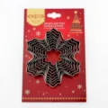 Stainless steel snowflake cookie cutter detail, 9 pieces set, durable baking mold for festive treats. - 9-Piece Set