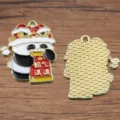 Chinesischer Stil Emaillierter Panda Anhänger DIY Legierung Schmuck Zubehör für Halskette - Löwentanz Panda Anhänger (Nr. 26)