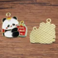 Chinesisches Neujahr Panda Emaille Anhänger DIY Legierung Schmuck für Armband Kette - Glücklicher Panda Anhänger (Nr. 29)