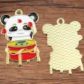 DIY Legierung Emaillierte Panda Trommel Anhänger Charms für Halskette Armband Schmuck Zubehör. - Panda Trommeln Stil (31)