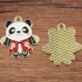 Chinesischer Stil Emaille Panda Metall Anhänger DIY Schmuck Zubehör für Halskette Armband - Panda-Stil (33)