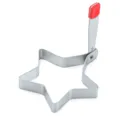 Stainless steel star shaped fried egg mold with folding handle for kitchen cooking - Star