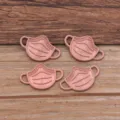 Connecteurs breloques en métal masque rose 14x23mm bijoux en alliage de zinc variante - Rose