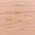Cadre carré en acier inoxydable doré pendentif breloque DIY pour la fabrication de bijoux. - Carré - Grand