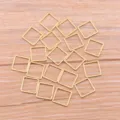 Pendentifs cadres carrés en métal doré en acier inoxydable pour la fabrication de bijoux DIY - Carré - Petit