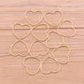 Variante de charme de lunette de cœur en acier inoxydable doré pour la fabrication de bijoux DIY. - Cœur - Grand