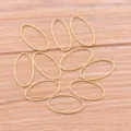 Pendentifs de lunette ouverts ovales en acier inoxydable doré pour bijoux en résine DIY. - Ovale - Moyen