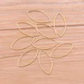 Cadre de lunette marquise plaqué or en acier inoxydable pour fabrication de bijoux DIY - Forme d'œil - Grand