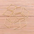 Breloques de lunette ouvertes géométriques en diamant en acier inoxydable doré pour bijoux. - Losange - Grand
