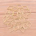 Breloques de lunette diamant en acier inoxydable doré cadre pendentif diy pour fabrication bijoux - Losange - Petit