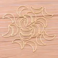 Pendentifs bezel lune creuse en acier inoxydable doré pour création de bijoux DIY. - Lune - Petite
