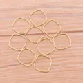 Breloques de lunette géométrique carrée plaquée or en acier inoxydable pour fabrication de bijoux - Quadrilatère - Moyen
