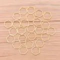 Cadres métalliques hexagonaux dorés pour fabrication de bijoux DIY montures géométriques - Hexagone - Petit