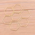 Variante d'accessoire de lunette DIY hexagonale géométrique en or en acier inoxydable, durable. - Hexagone - Grand