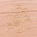Pendentif Demi-Lune en Acier Inoxydable Doré Variante de Bijoux DIY - Lune - Moyen