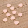 Pendentif en alliage cœur pailleté rose or KC accessoires de fabrication de bijoux - Cœur Blanc
