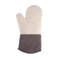 Hittebestendige siliconen ovenhandschoen met antislip patroon en lange stoffen manchet. - 121g / Grijs