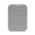 Tappetino scolapiatti in silicone grigio, cucina resistente al calore per protezione. - Grigio