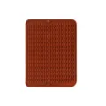 Silicone drying mat for kitchen counter, non-slip heat resistant tableware placemat, brown. - S / Brown