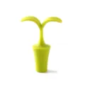Tappo per vino in silicone verde a forma di germoglio, tappo creativo per bottiglie. - Leaf / Verde