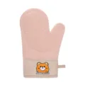 Gant de cuisine en silicone épais avec joli motif d'ours et design sergé antidérapant pour la cuisson. - Rose