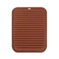 Brown silicone drying mat kitchen heat-resistant placemat non-slip tableware draining mat - Coffee