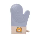 Gant de four en silicone resistant a la chaleur gant de cuisine avec motif d ours mignon - Violet
