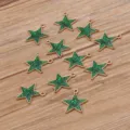 Pendentifs étoile pailletés verts en alliage émaillé accessoires de fabrication de bijoux DIY - Étoile Vert