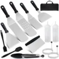 Stainless steel BBQ spatula set teppanyaki grill tools outdoor barbecue accessories kit - 14-Piece Set