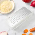 Stainless steel cheese grater with container for kitchen vegetable fruit shredder tool - Style 2 (YR2307-10-2)