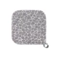 Presina da cucina con stampa cervo grigia, tappetino termico trapuntato quadrato per forno. - Tappetino Motivo Cervo / 20cm / Grigio