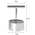 Stainless steel fruit corer kitchen tool with T-handle, durable pear pitter device for home. - L