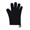 Schwarzer fünf-Finger Silikon Hitzebeständiger Backhandschuh für Ofen und Mikrowelle. - Schwarz