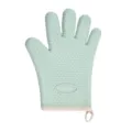 Mintgrüne Silikon Ofenhandschuh Fünf Finger Hitzebeständig Backen Handschuh Küche - Mintgrün