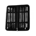 Stainless steel clay sculpting tools 10-piece set pottery carving tools with black case - 10-Piece Carving Knife Set
