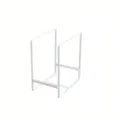 White iron dish drying rack kitchen storage organizer shelf for bowls and plates SKU style - S / White