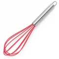 Edelstahlgriff Silikon Drahtbesen 10 Zoll roter manueller Schneebesen zum Backen - Rot