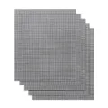 Tappetini antiaderenti per barbecue in fibra di vetro rete riutilizzabile per cucina - 5 Pezzi/Confezione / Nero