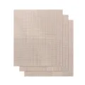 Non-stick BBQ grill mesh mat heat resistant fiberglass baking mesh for outdoor cooking - 3 Pieces/Pack / Brown