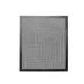 Black fiberglass non-stick BBQ grill mesh mat for outdoor camping baking and daily cooking use. - Edge Binding Design / 1 Piece/Pack / Black