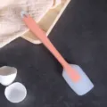 Espátula de silicona translúcida para repostería, rascador de mantequilla resistente al calor - 21cm / Naranja Translúcido