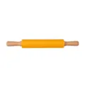 Rouleau à pâtisserie en silicone avec poignées en bois, outil de cuisine antiadhésif. - 42cm Très Grand / Jaune