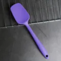 Mini espátula de silicona morada en forma de T para pasteles repostería cocina DIY. - Púrpura