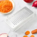 Stainless steel cheese grater kitchen fruit shredder with clear container base for home cooking - Style 4 (YR2307-10-4)